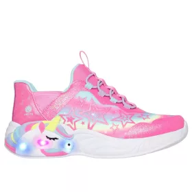 Skechers Slip-Ins villogós lány sportcipő 302296L-PKMT-32