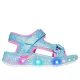 Skechers villogós lány szandál 303108L-BLMT-31