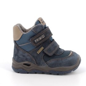 Primigi gore-tex fiú hótaposó 8863700-20, kék-barna, tépőzáras, vízálló téli gyerekcipő – 20-25 méretben