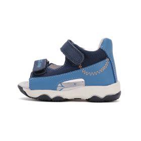 D.D.Step G064-51351B-20 fiú szandál 20-as méretben, kék árnyalatú bőr felsőrésszel és rugalmas, csúszásmentes talppal